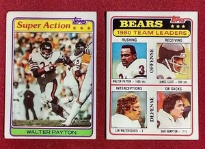 lot 146 image: (2) Walter Payton Cards