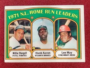 lot 148 image: 1972 Topps Hank Aaron HR Leaders Card