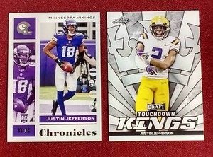 lot 149 image: (2) 2020 Justin Jefferson Rookie Cards