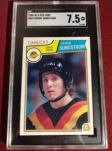 lot 157 image: 1983-84 O-Pee-Chee Patrik Sundstrom Rookie Card - SGC 7.5