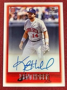 lot 169 image: Topps Archives Fan Favorites Kent Hrbek Autograph Card