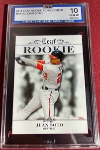 lot 171 image: 2018 Leaf Juan Soto Rookie Card - ISA 10