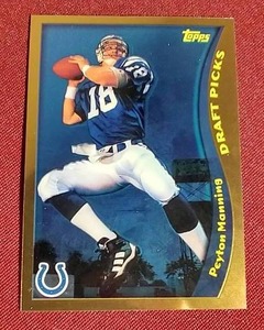 lot 187 image: 2010 Topps Chrome Anniversary Peyton Manning Reprint Rookie Card