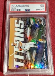lot 188 image: 2023 Topps Chrome Adley Rutschman Rookie Card - PSA 9