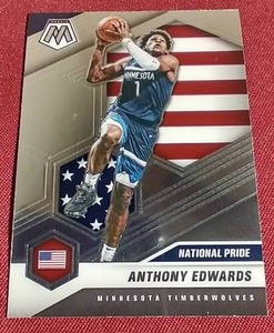 lot 194 image: 2020-21 Mosaic National Pride Anthony Edwards Rookie Card