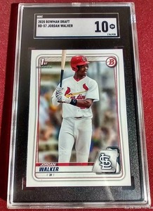lot 195 image: 2020 Bowman Jordan Walker 1st Bowman Card - SGC 10