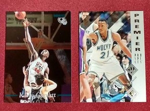 lot 206 image: (2) Kevin Garnett Rookie Cards
