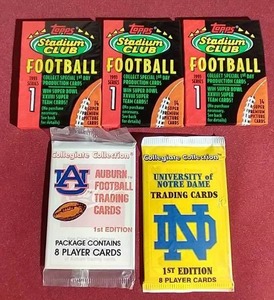 lot 215 image: (5) Unopened Football Card Packs