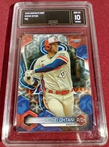 lot 222 image: 2023 Bowmans Best Shohei Ohtani Card - GMA 10