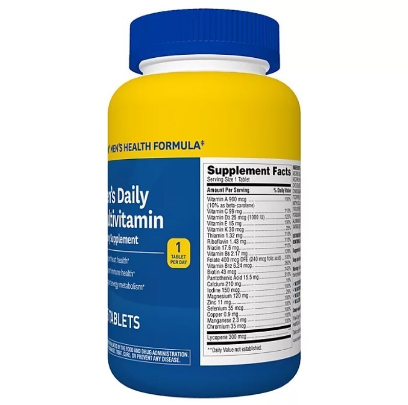 lot 156 image: NEW Members Mark Mens Daily Multivitamin Tablets, 275 ct.