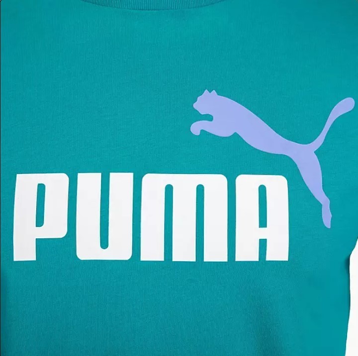 lot 191 image: NEW Puma Mens Essential Logo Tee - Aqua - XL