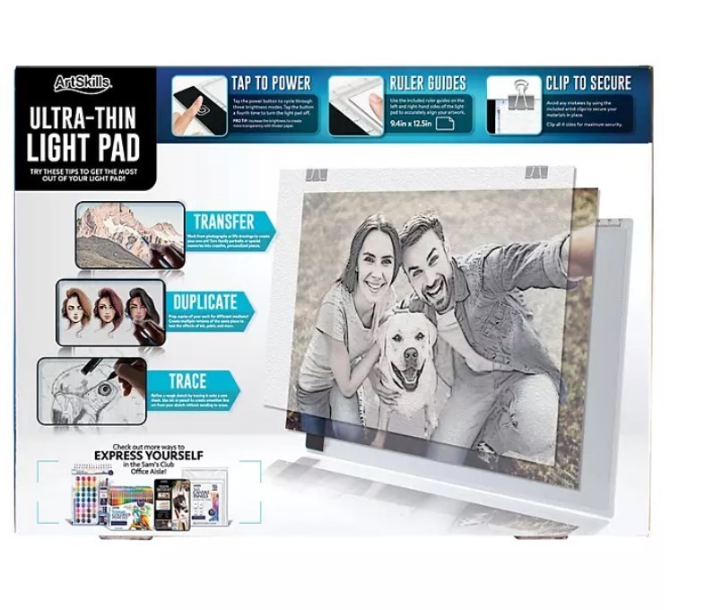 lot 128 image: NEW ArtSkills Ultra-Thin LED Light Pad for Tracing and Drawing