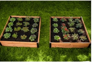 lot 93 image: Mezza 4 ft. x 4 ft. Garden Bed, 2-pack