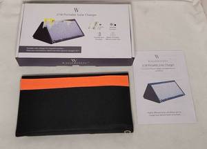 lot 712 image: Wasserstein 21W Portable Solar Panel, Foldable Solar Charger Solar Cell With 2 USB Output Monocrystalline Silicon Folding Charger Board Waterproof For Solar Generator, Portable Power Station