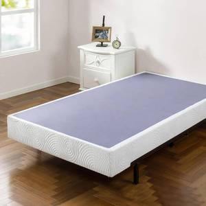 lot 123 image: ZINUS Metal Box Spring with Wood Slats, 7.5 Inch Mattress Foundation, Sturdy Steel Structure, Easy Assembly, Twin