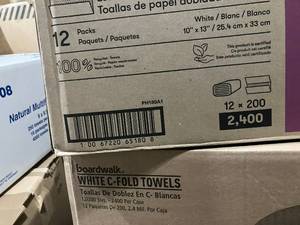White C-Fold Towels