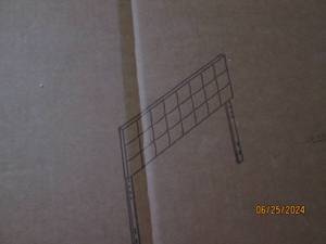 queen light grey headboard...