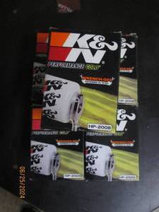 5 K&ampN performance gold wrench off HP-2008 oil filters fit lots of viechles