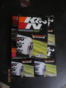 5 K&ampN performance gold wrench off HP-2008 oil filters fit lots of viechles