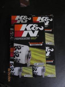 5 K&ampN performance gold wrench off HP-2008 oil filters fit lots of viechles