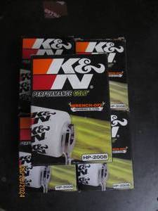 5 K&ampN performance gold wrench off HP-2008 oil filters fit lots of viechles
