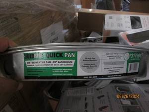 2 metal 20 inch water heater pans...