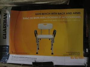 guardian bath bench chair with back and arms