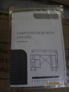 computer desk with shelves...