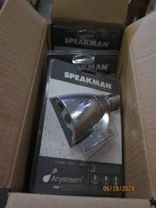 4 speakman anystream shower heads...