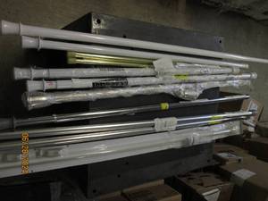 10 shower curtain rods...