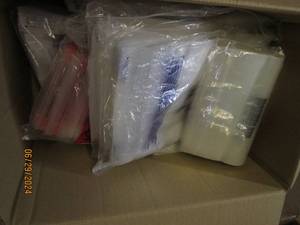 box of plastic bags...