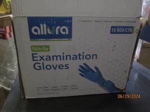 box of vinyl gloves large...