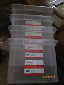 4 file box holders no covers...