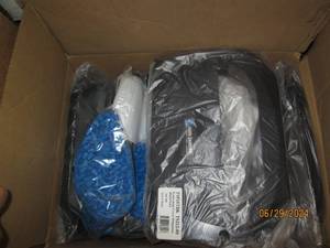 box of toilet seat covers , bags and more