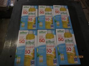 6 packages of 2 alba botanica hawaiian spf 50 coconut sunscreen