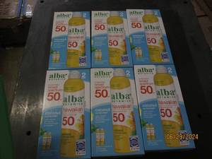 6 packages of 2 alba botanica hawaiian spf 50 coconut sunscreen