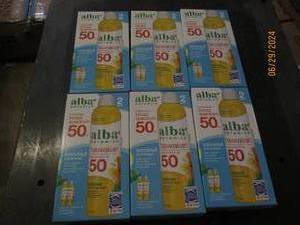 6 packages of 2 alba botanica hawaiian spf 50 coconut sunscreen