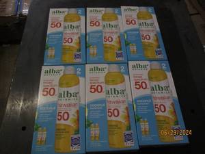 6 packages of 2 alba botanica hawaiian spf 50 coconut sunscreen