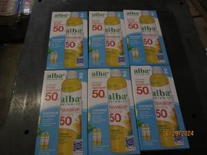 6 packages of 2 alba botanica hawaiian spf 50 coconut sunscreen
