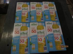 6 packages of 2 alba botanica hawaiian spf 50 coconut sunscreen