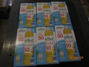 6 packages of 2 alba botanica hawaiian spf 50 coconut sunscreen