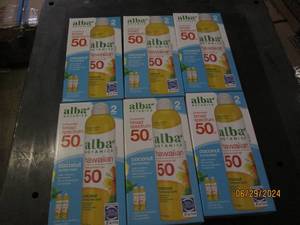 6 packages of 2 alba botanica hawaiian spf 50 coconut sunscreen