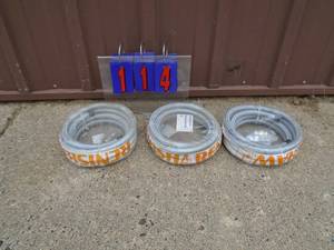 Qty of 3 stainless braided hoses. As shown.
