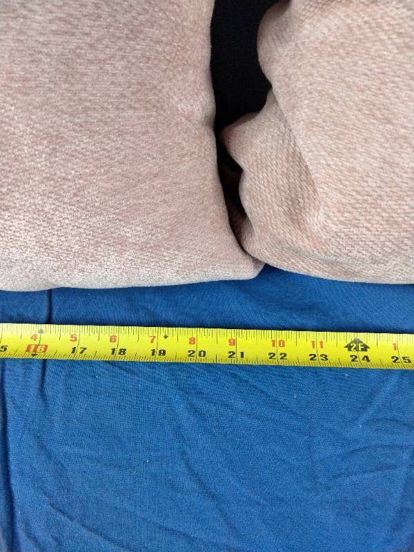 lot 57 image: Set of Two Cream Square Throw Pillows