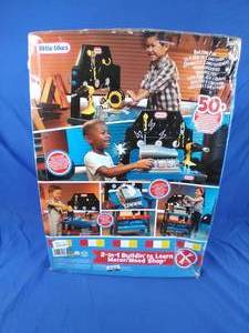 lot 7 image: New Little Tikes 2-in-1 Buildin to Learn MotorWood Shop Auto and Wood Workshop with 50 Realistic Accessories Kids 3