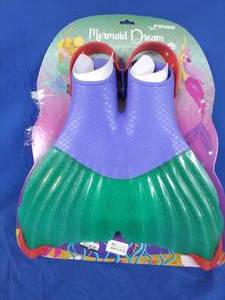 lot 14 image: New Finis Kids Mermaid Dream Fin - PurpleGreenRed
