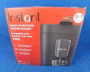 lot 32 image: New Instant Dual Pod Plus 3-in-1 Coffee Maker with Espresso Machine, Pod Coffee Maker and Ground Coffee, Nespresso Capsules Compatible - Black