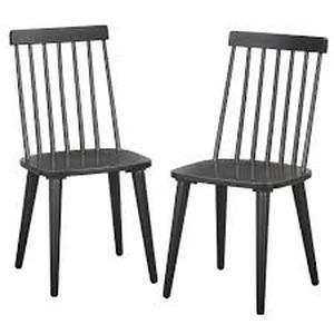 lot 39 image: New Set of 2 Lowry Dining Chairs - Lifestorey Black