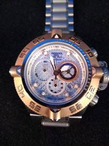 lot 1 image: Invicta Mens 13800 Pro Diver Ocean Baron Black MOP Dial Black Bezel Watch, Has New Battery