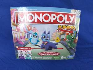 lot 70 image: New Monopoly Junior 2 Kids Board Games in 1